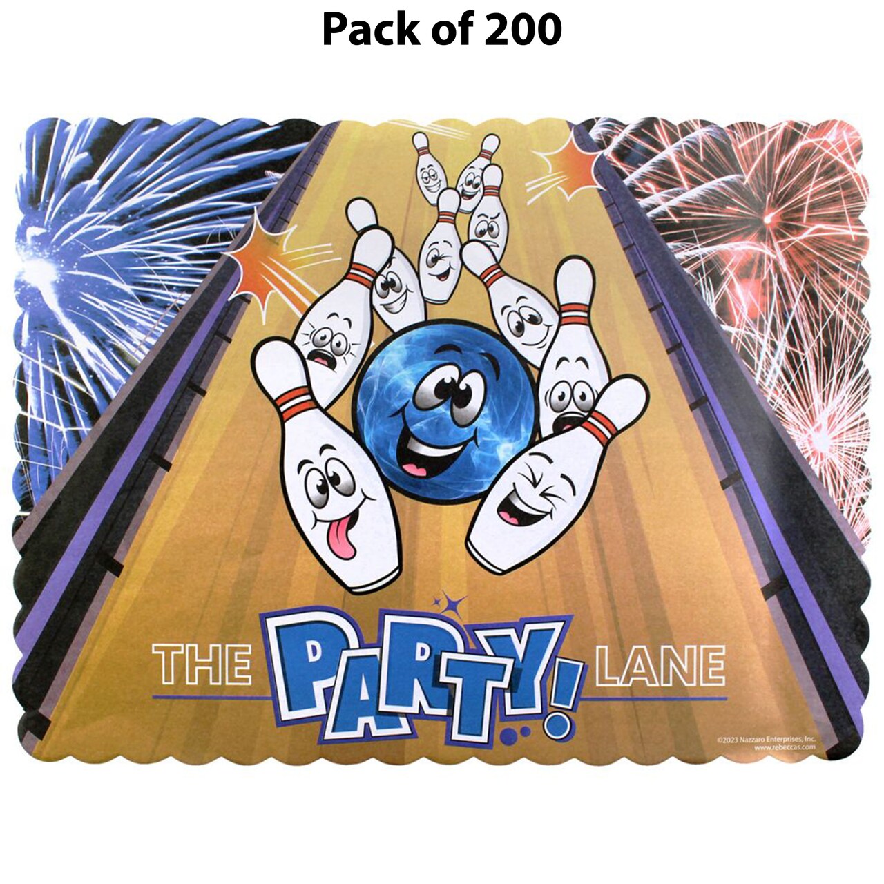 Party Lane Paper Placemats | Party Supplies 11 in x 8 1/4 in | Raheev®